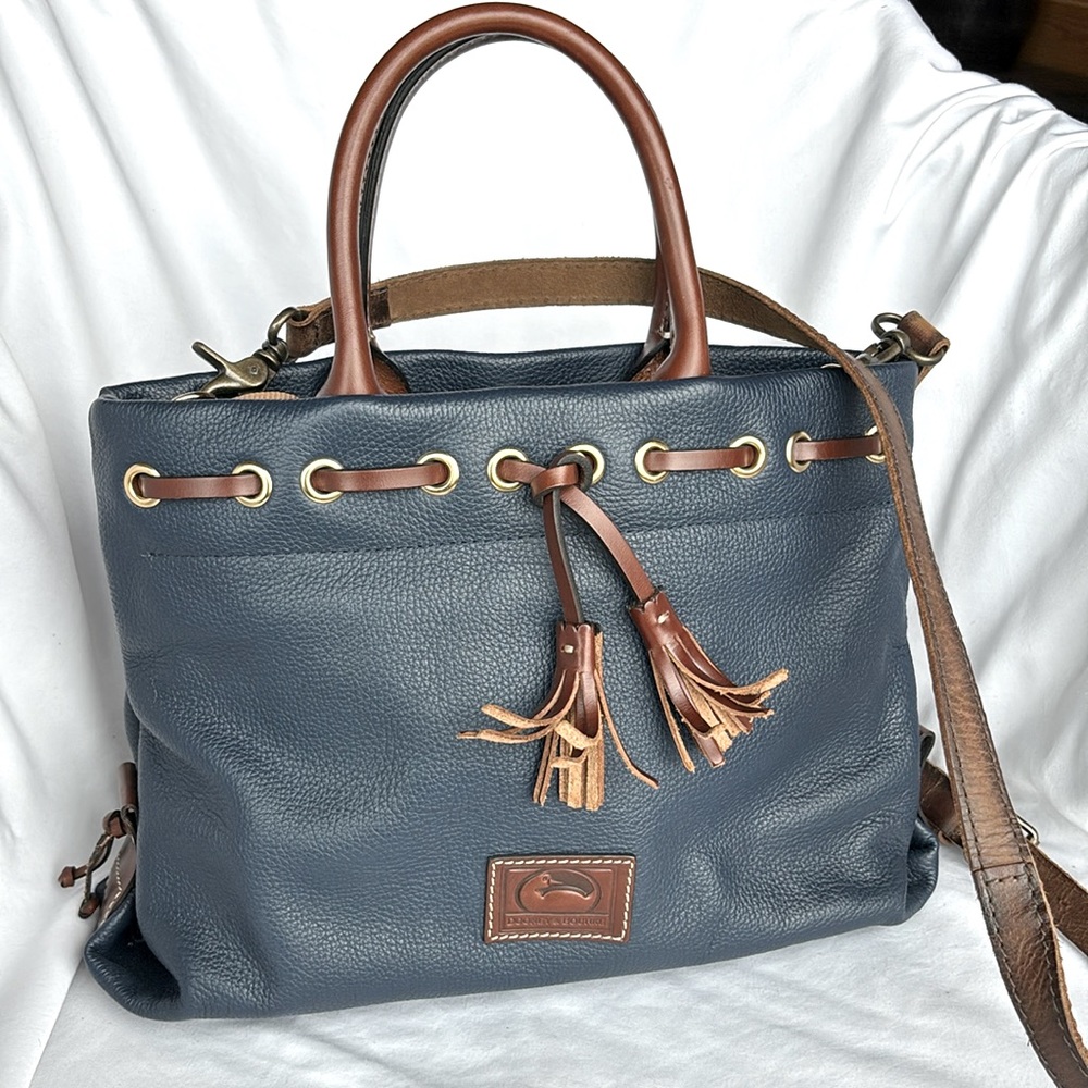Dooney And Bourke Authentic Pebble Grain Barlow, Navy Blue
